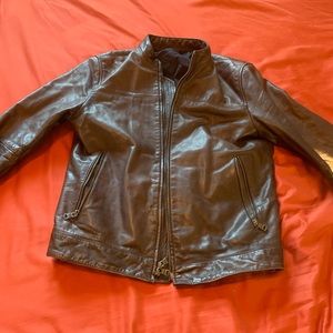 Banana Republic Mens Brown Leather Jacket